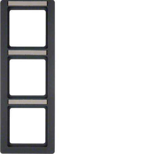 Berker 10136016 Rahmen 3fach mit Beschriftungsfeld Q.1 anthrazit, samt Mesch Shop Berker 10136016 Rahmen 3fach mit Beschriftungsfeld Q.1 anthrazit, samt Mesch Shop